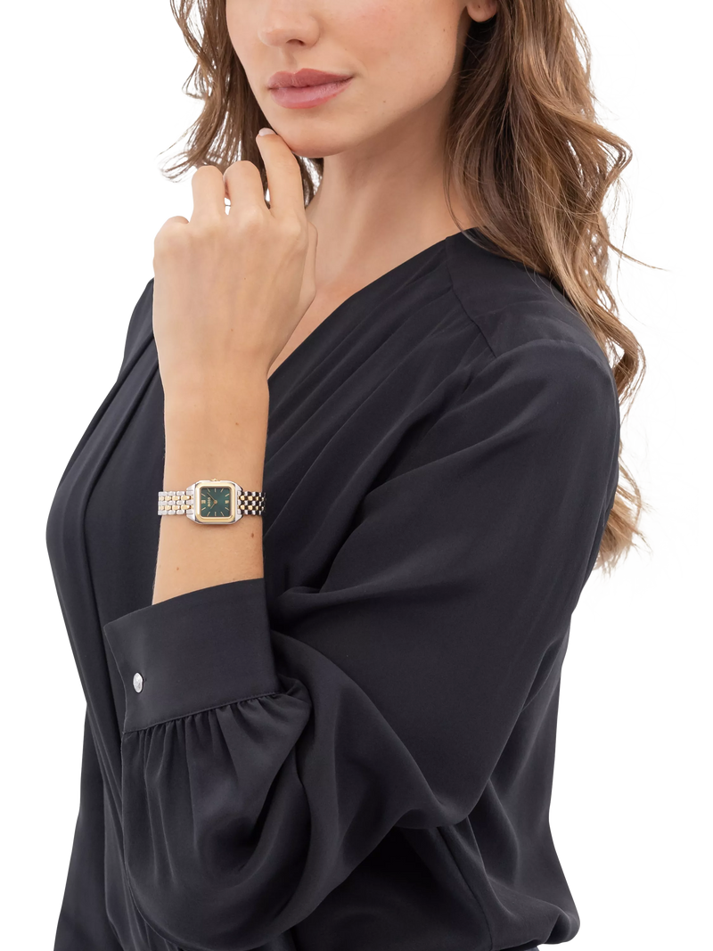 HUGO BOSS Mae Petite green dial bi-colour watch - British product