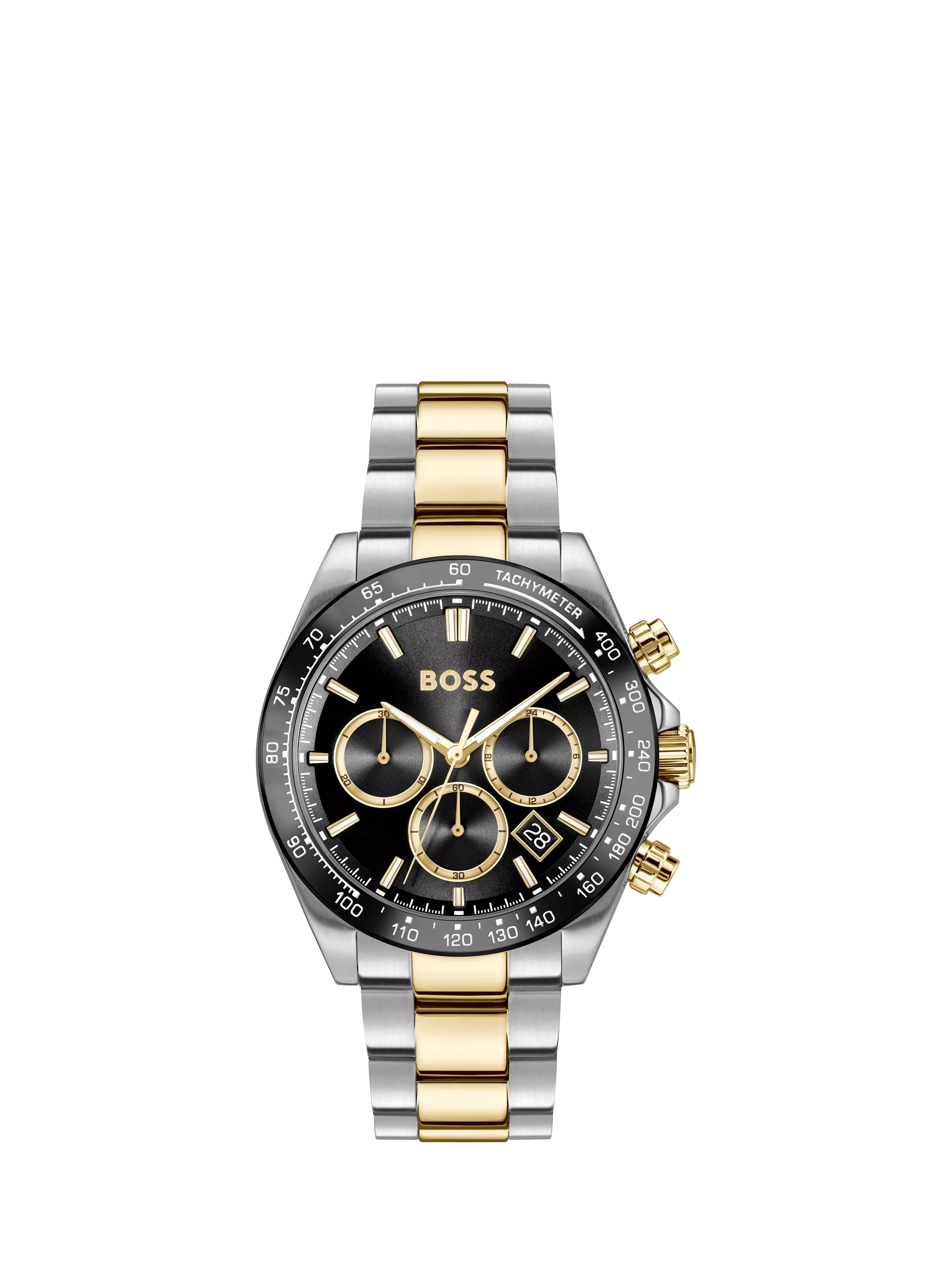 HUGO BOSS Here chronograph watch bi-colour bracelet, imported from the UK