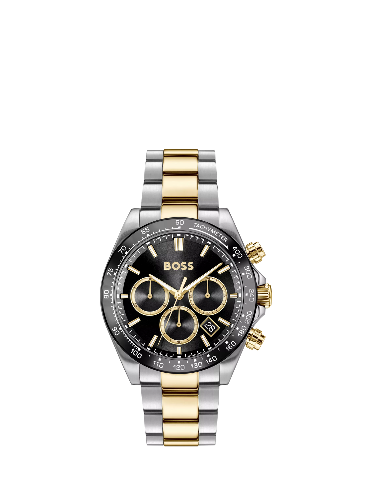 HUGO BOSS Here chronograph watch bi-colour bracelet, imported from the UK