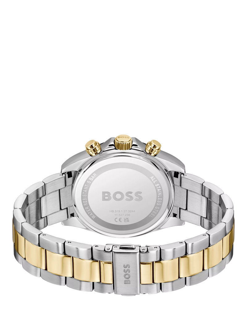 HUGO BOSS Here chronograph watch bi-colour bracelet, imported from the UK