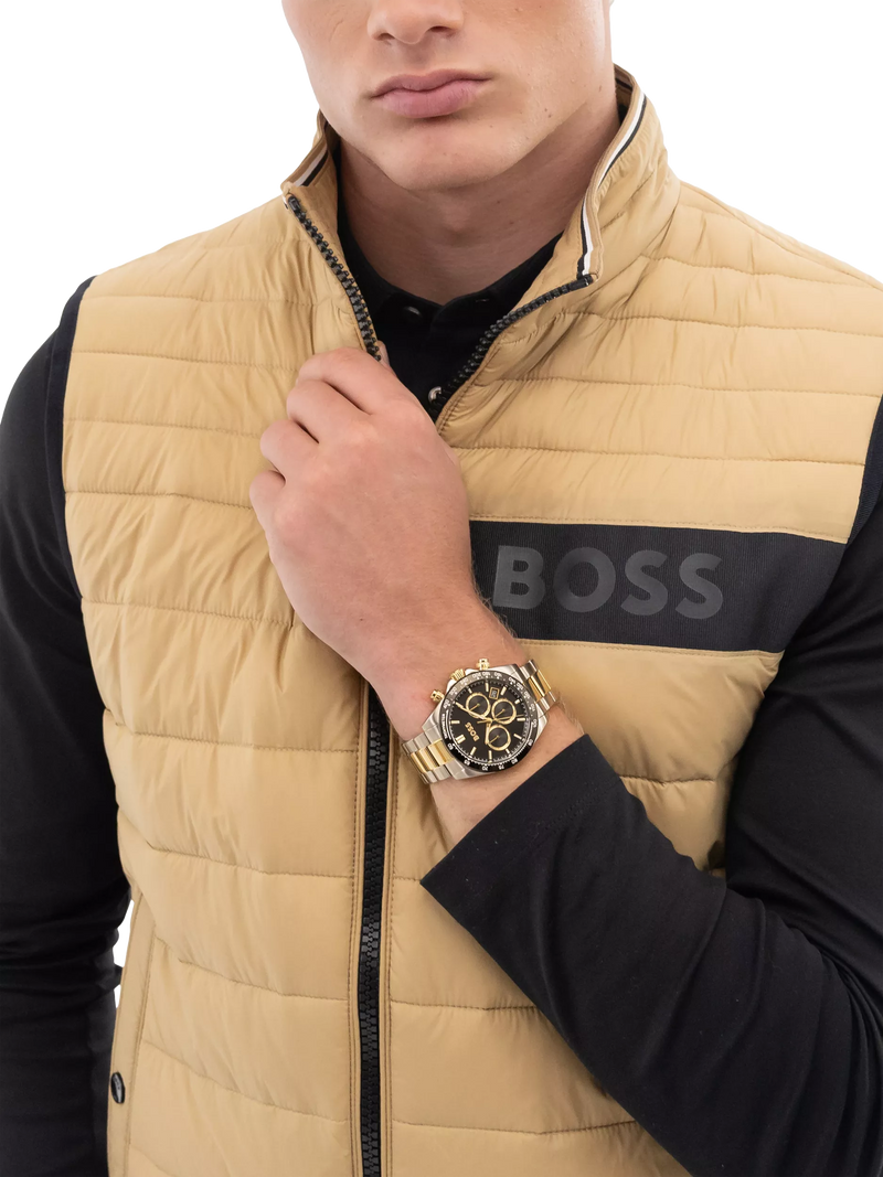 HUGO BOSS Here chronograph watch bi-colour bracelet, imported from the UK