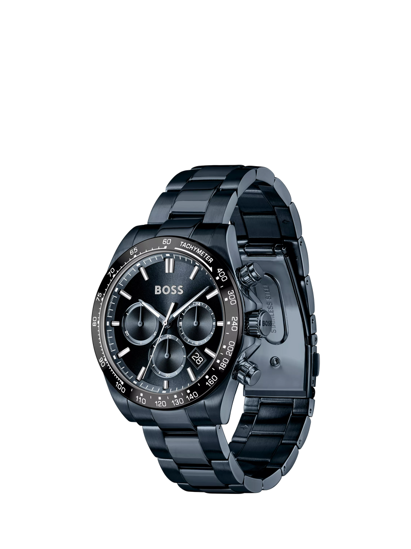 HUGO BOSS Hero Chronograph blue dial watch - British product