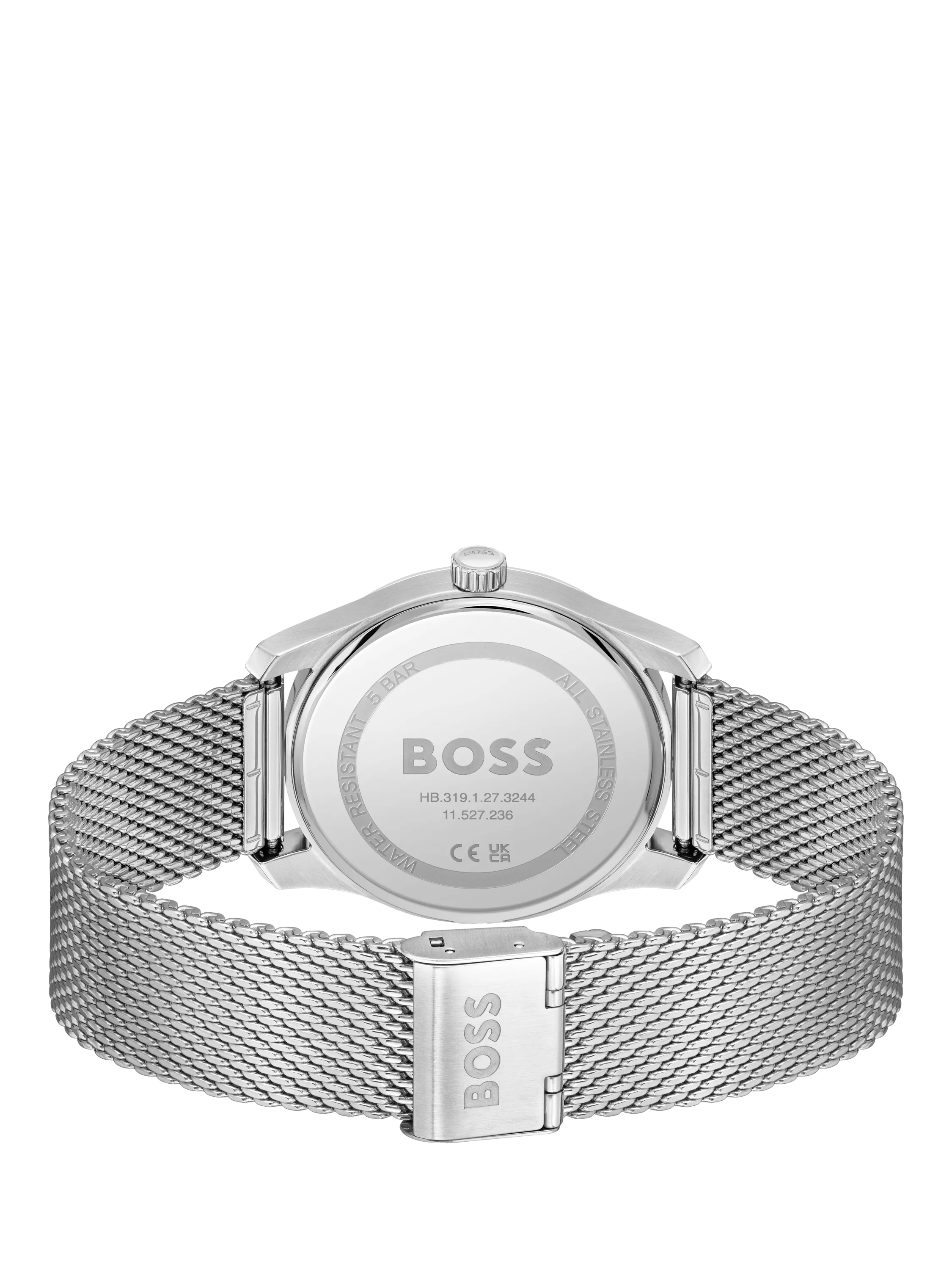 Hugo Boss men's Principle Master mesh strap watch blue dial, UK version