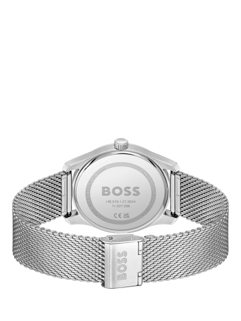 Hugo Boss men's Principle Master mesh strap watch blue dial, UK version