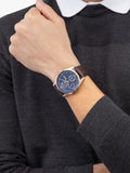 HUGO BOSS Principle Master watch 41mm brown leather strap, UK version