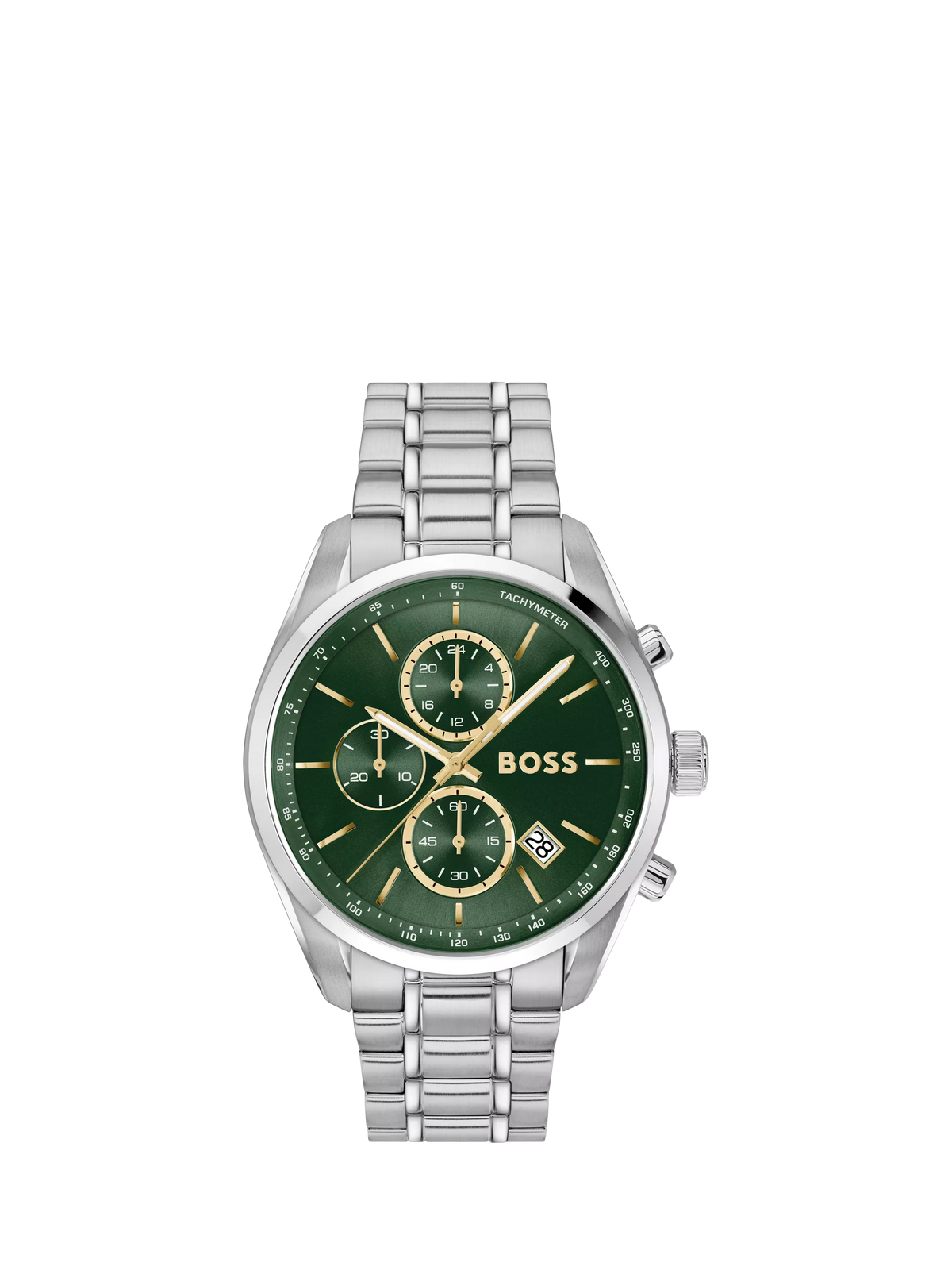 HUGO BOSS chronograph watch with green dial 44.5mm (British brand)