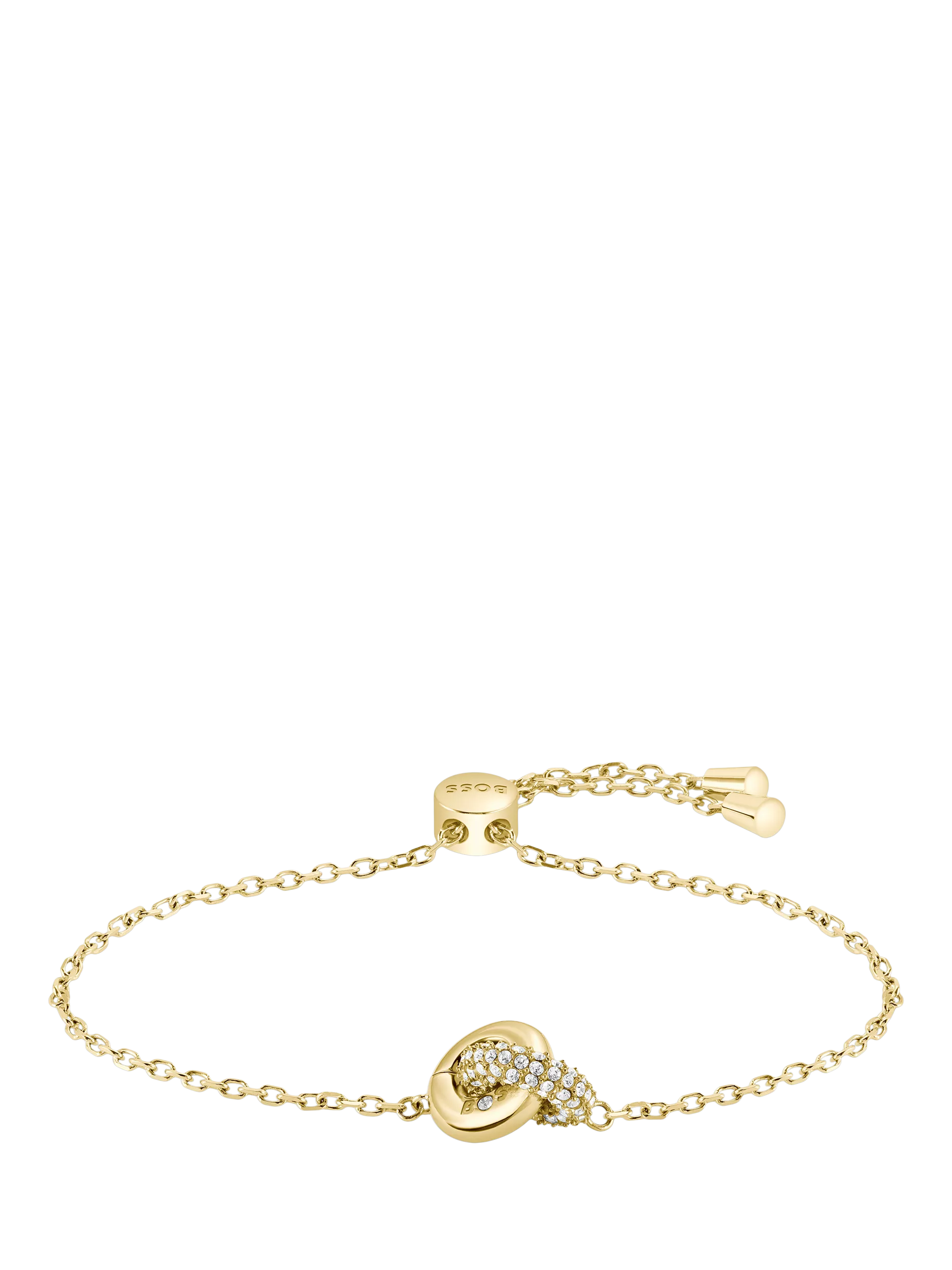 HUGO BOSS Live Precious crystal ring bracelet gold 175mm - British product