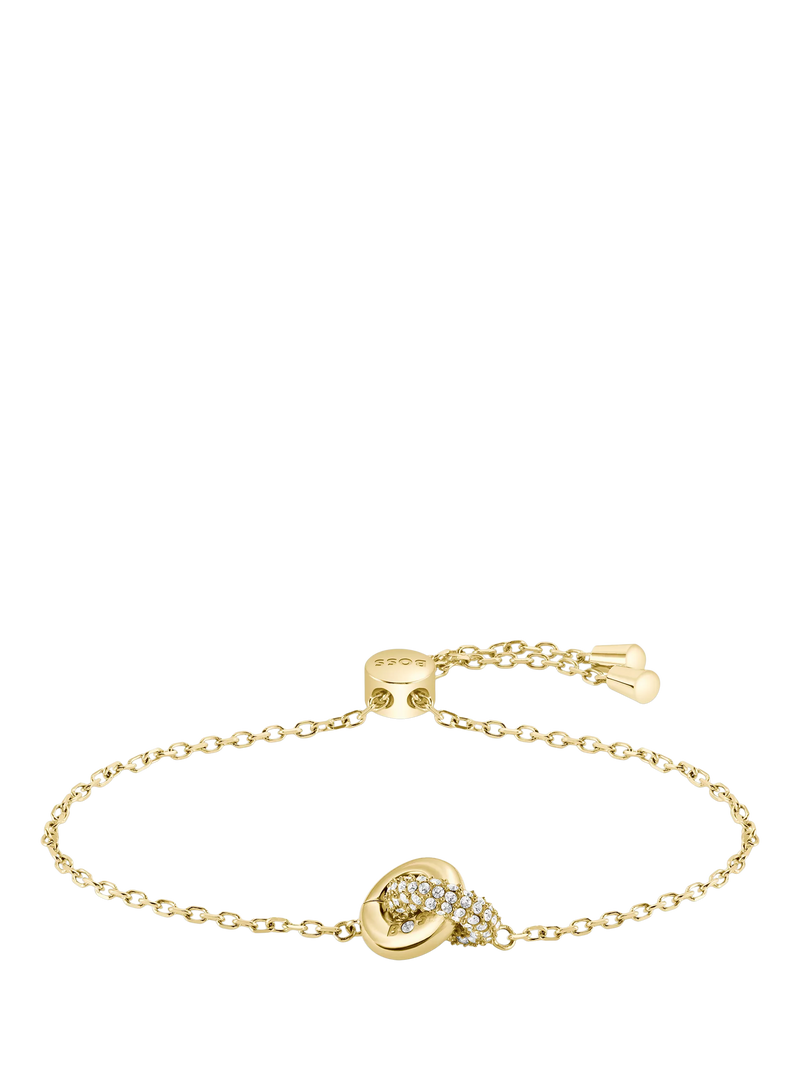 HUGO BOSS Live Precious crystal ring bracelet gold 175mm - British product