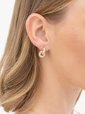 HUGO BOSS crystal huggie hoop earrings 14mm (British brand)