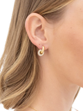 HUGO BOSS crystal huggie hoop earrings 14mm (British brand)