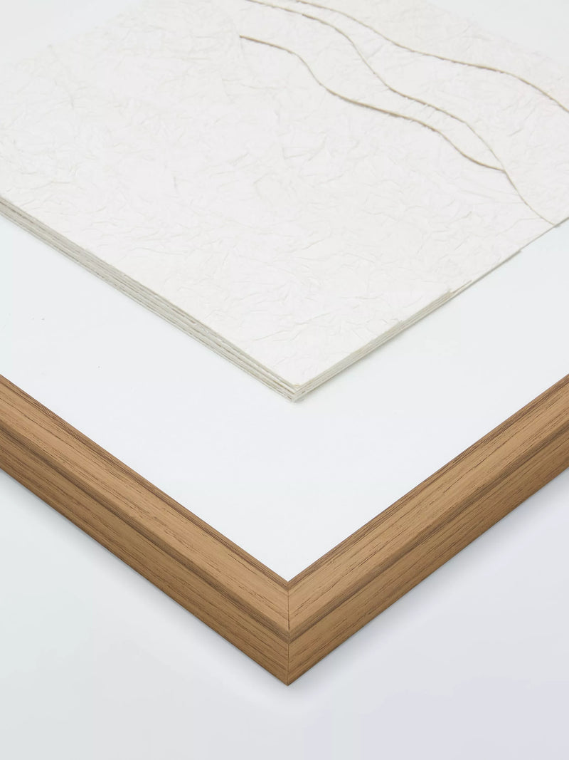 John Lewis layered paper framed canvas set white 50x50cm, imported from the UK