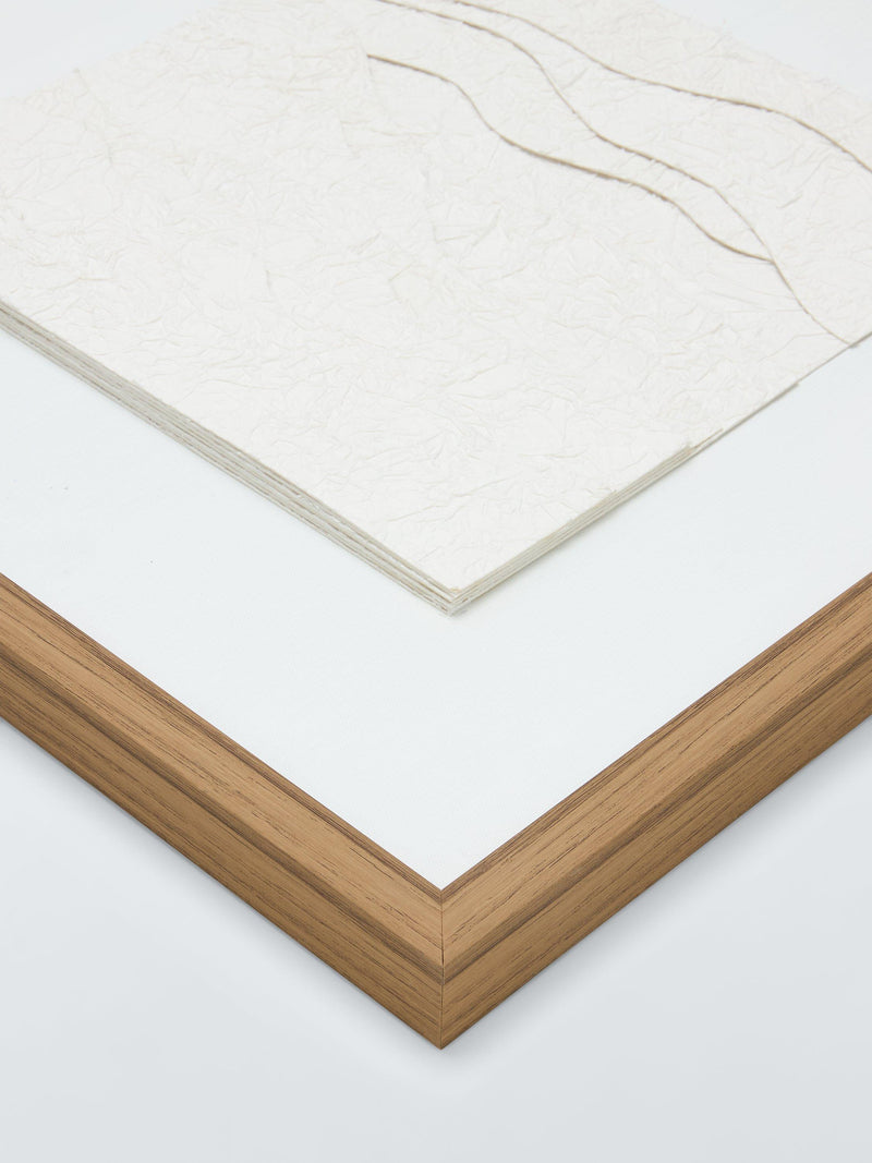 John Lewis layered paper framed canvas set white 50x50cm, imported from the UK