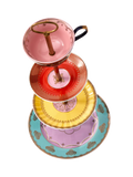 pols potten Grandpa high tea tiered porcelain set, UK version