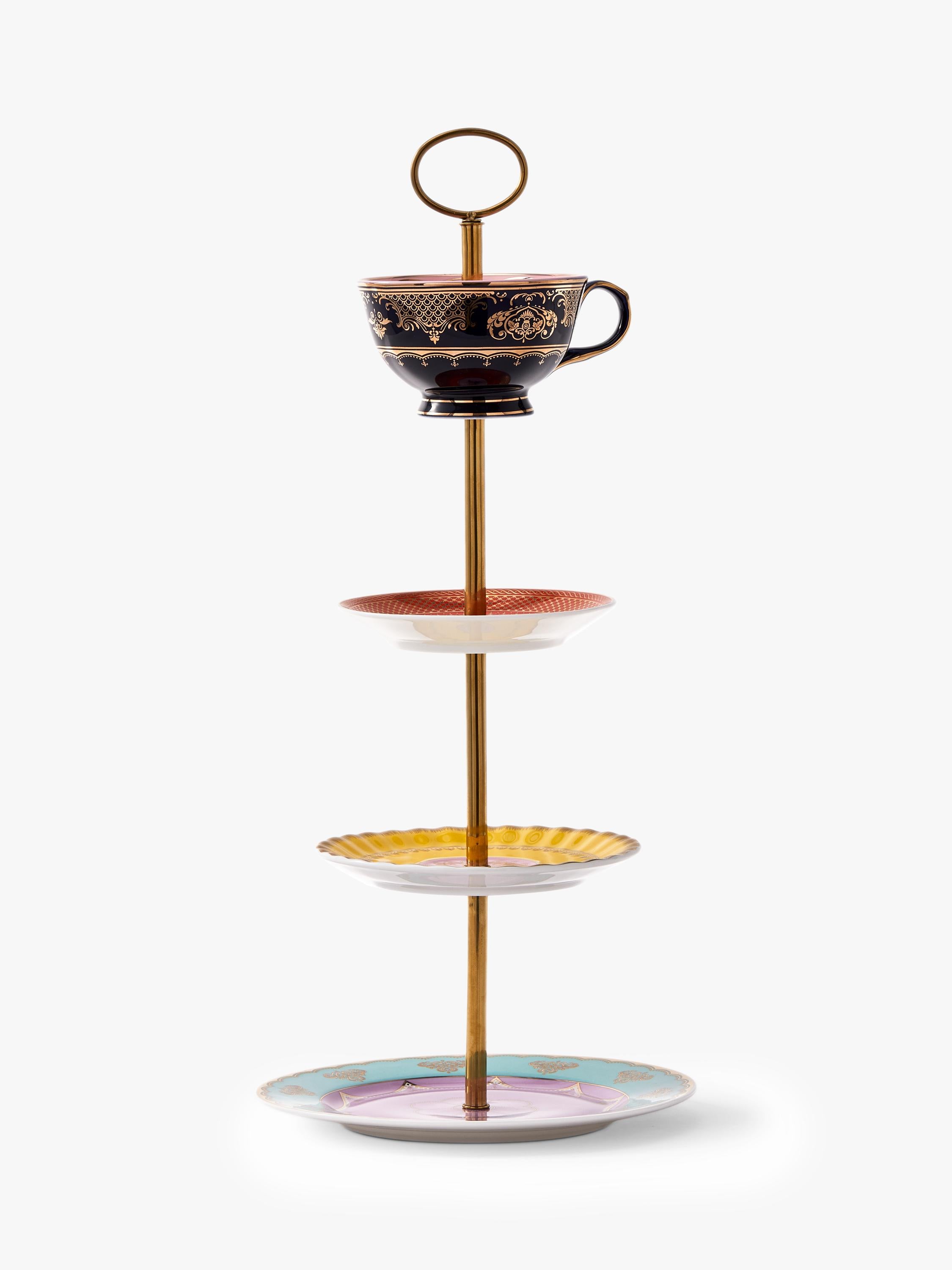 pols potten Grandpa high tea tiered porcelain set, UK version