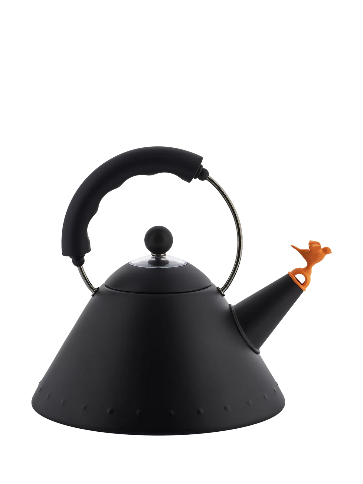 Alessi stovetop kettle with bird whistle black, UK version