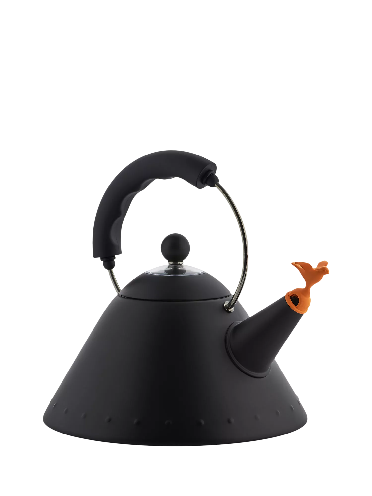 Alessi stovetop kettle with bird whistle black, UK version
