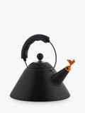 Alessi stovetop kettle with bird whistle black, UK version