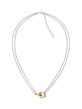 Tommy Hilfiger knot pendant necklace silver mixed metal, UK version