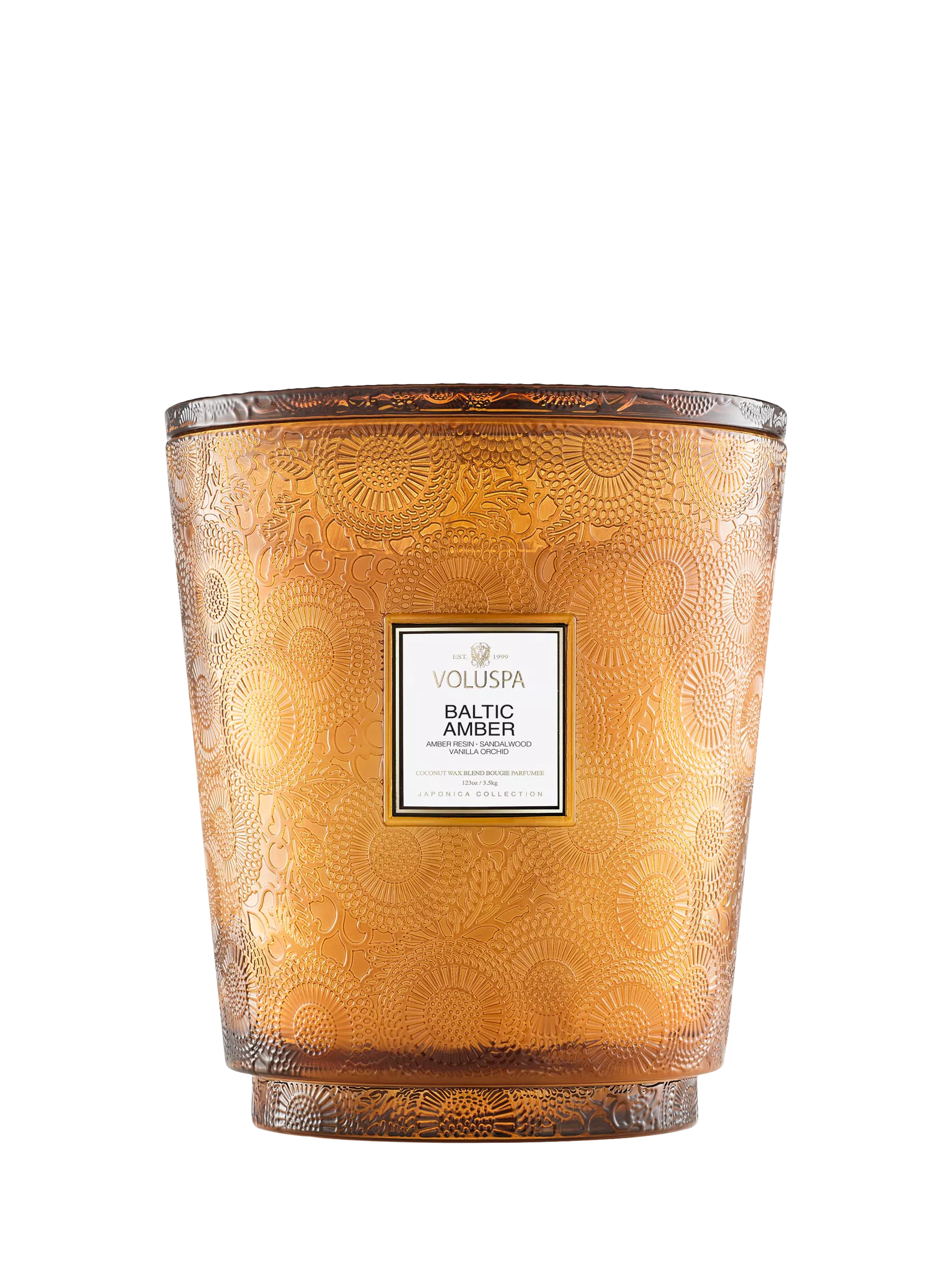 Voluspa Baltic Amber five wick candle 3.5kg, imported from the UK