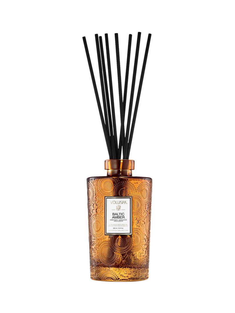Voluspa Baltic Amber reed diffuser 500ml, imported from the UK