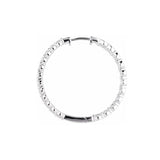 Diamond hoop earrings round brilliant cut 4.95ctw 14ct white gold (British brand)