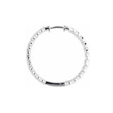 Diamond hoop earrings round brilliant cut 4.95ctw 14ct white gold (British brand)