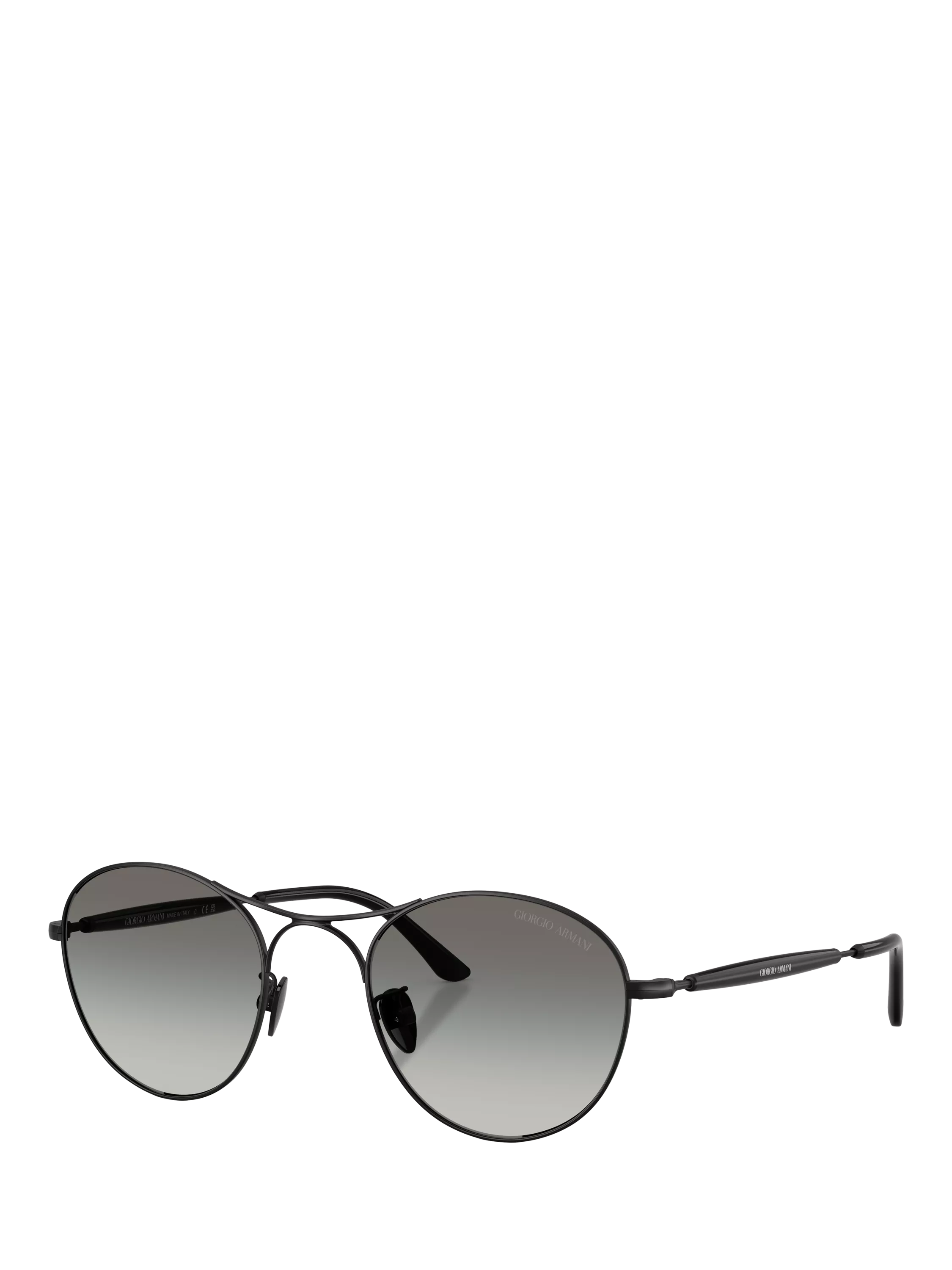 Armani Exchange AR6177 round sunglasses black frame grey gradient lens - British product