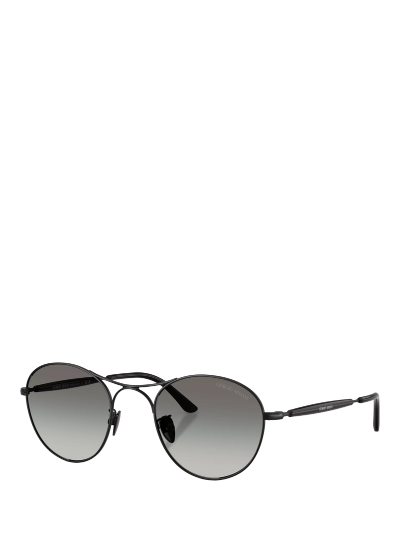Armani Exchange AR6177 round sunglasses black frame grey gradient lens - British product