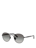 Armani Exchange AR6177 round sunglasses black frame grey gradient lens - British product