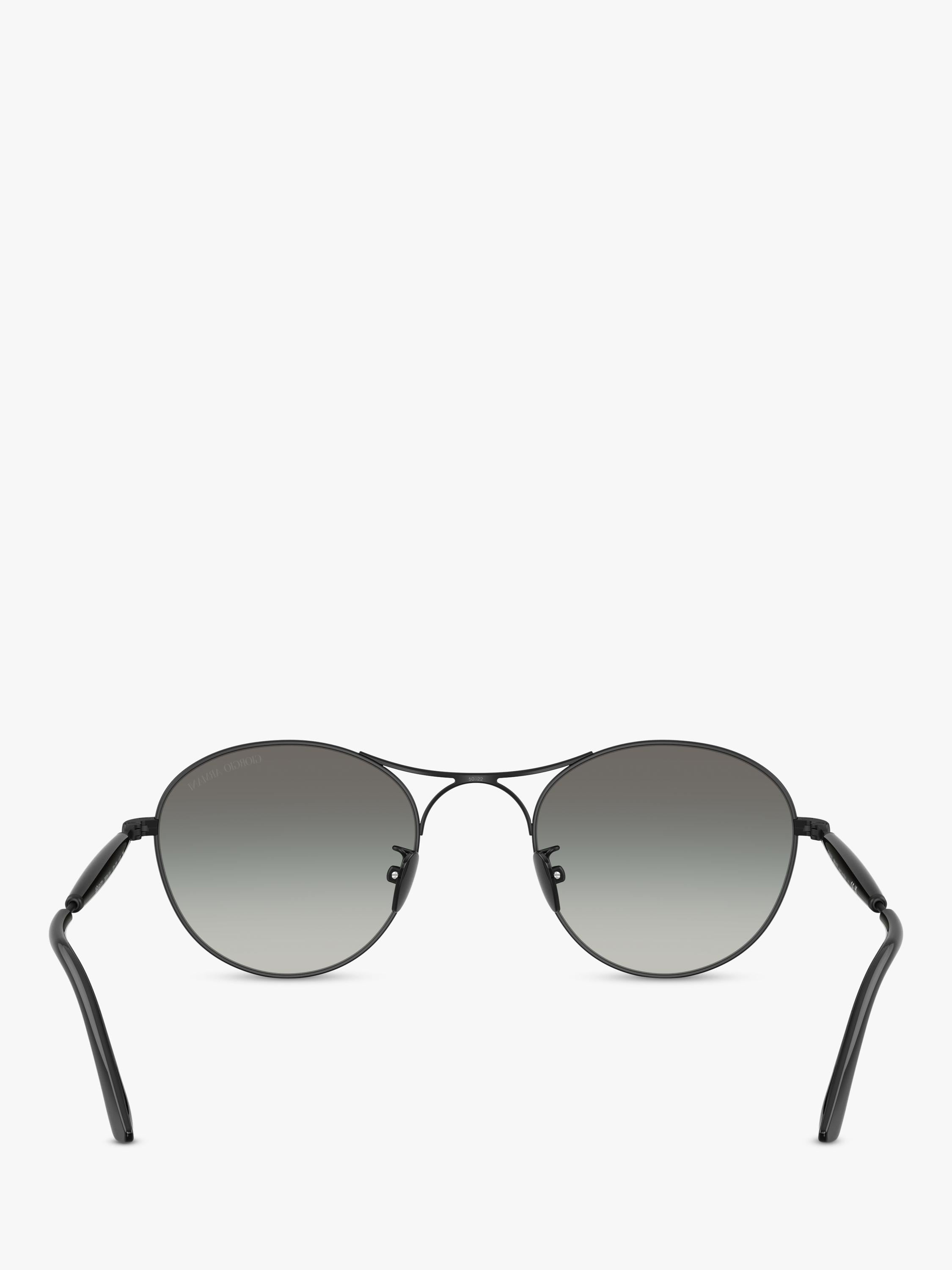 Armani Exchange AR6177 round sunglasses black frame grey gradient lens - British product