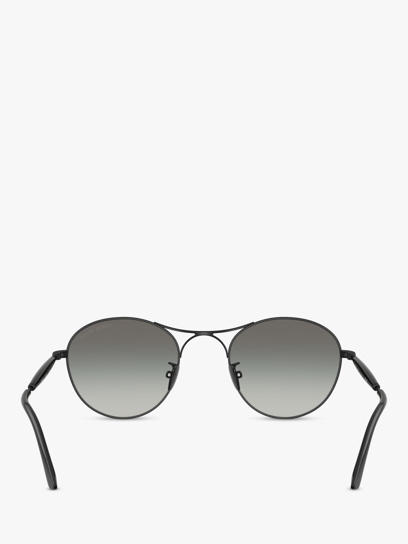 Armani Exchange AR6177 round sunglasses black frame grey gradient lens - British product