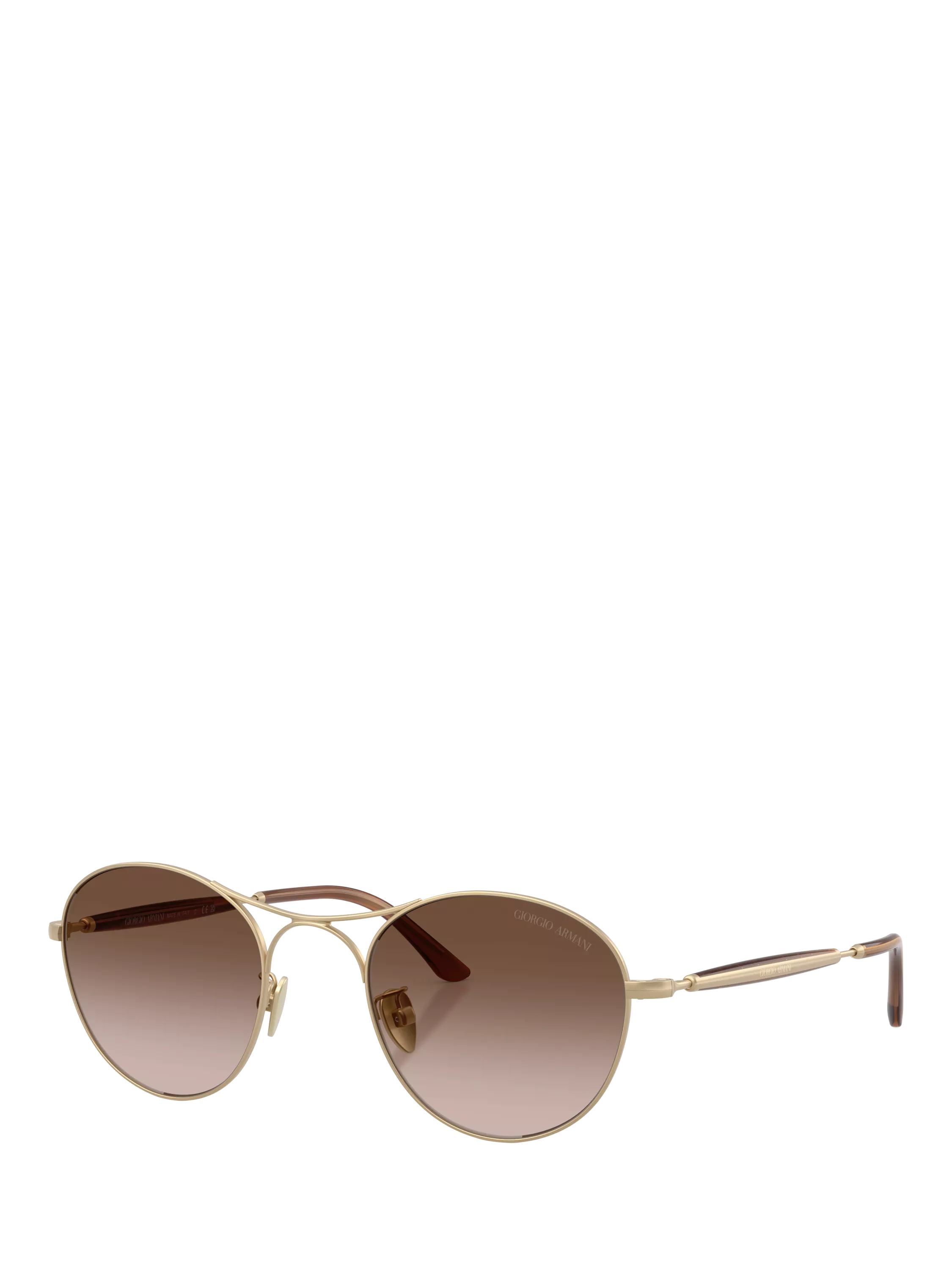 Armani Exchange round sunglasses gold brown gradient 50mm, imported from the UK