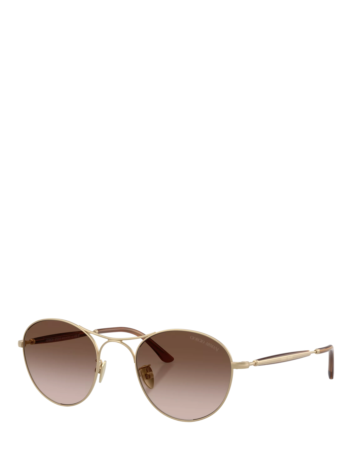 Armani Exchange round sunglasses gold brown gradient 50mm, imported from the UK