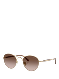 Armani Exchange round sunglasses gold brown gradient 50mm, imported from the UK