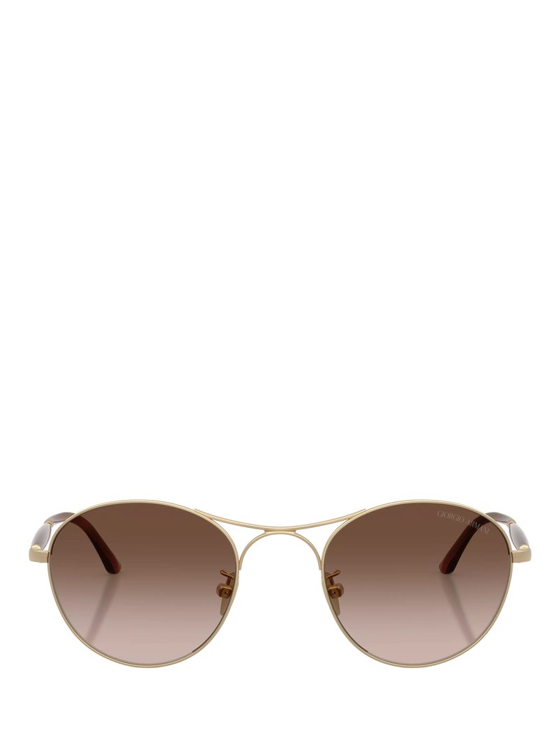 Armani Exchange round sunglasses gold brown gradient 50mm, imported from the UK