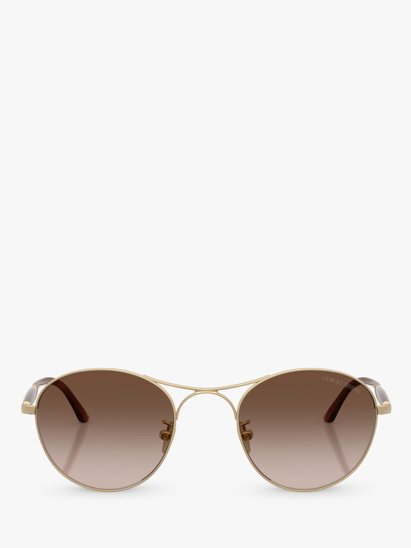 Armani Exchange round sunglasses gold brown gradient 50mm, imported from the UK