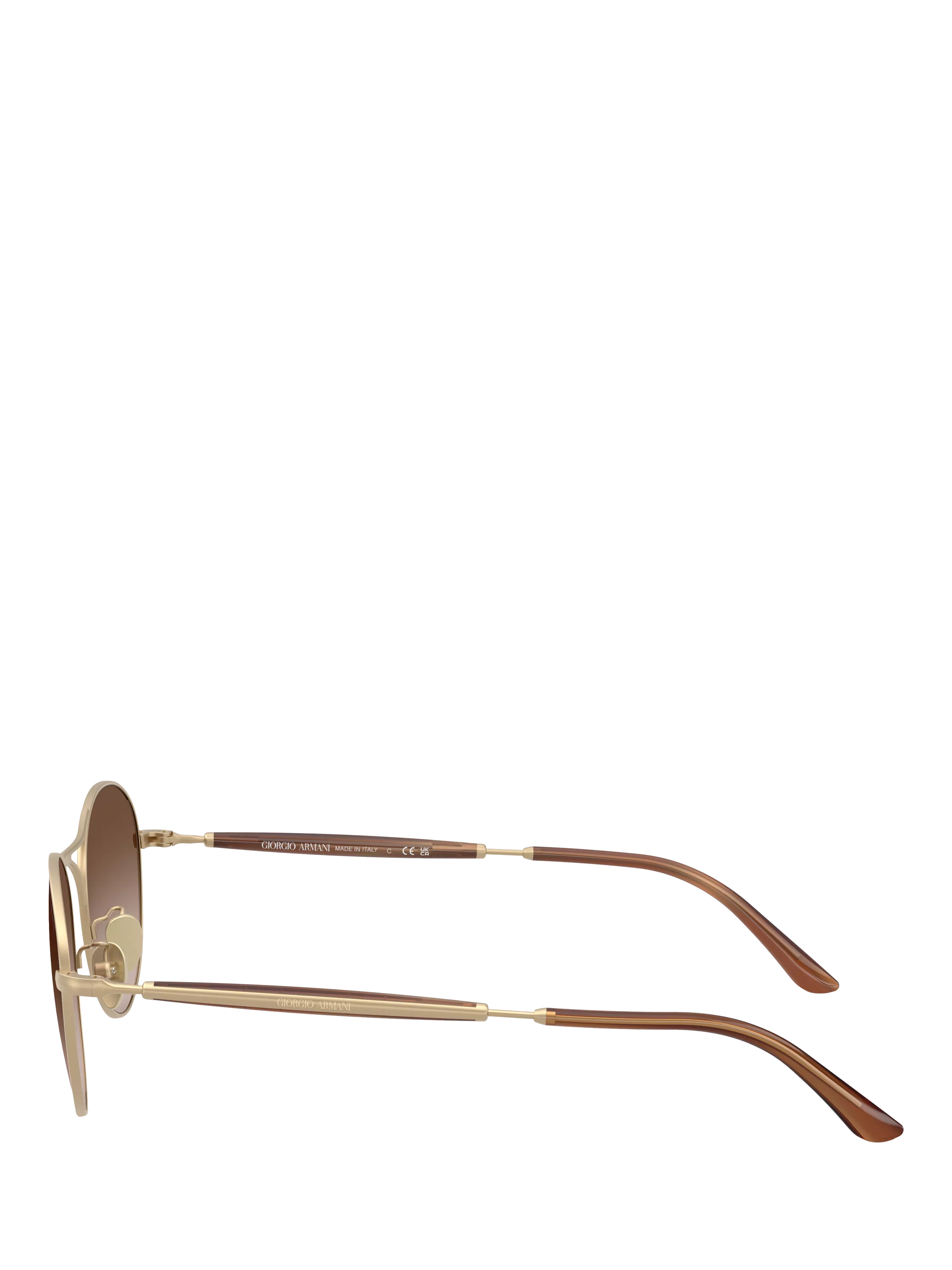 Armani Exchange round sunglasses gold brown gradient 50mm, imported from the UK
