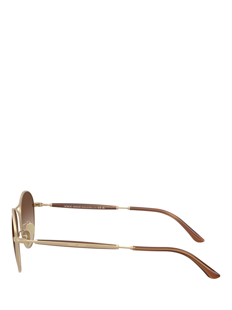 Armani Exchange round sunglasses gold brown gradient 50mm, imported from the UK