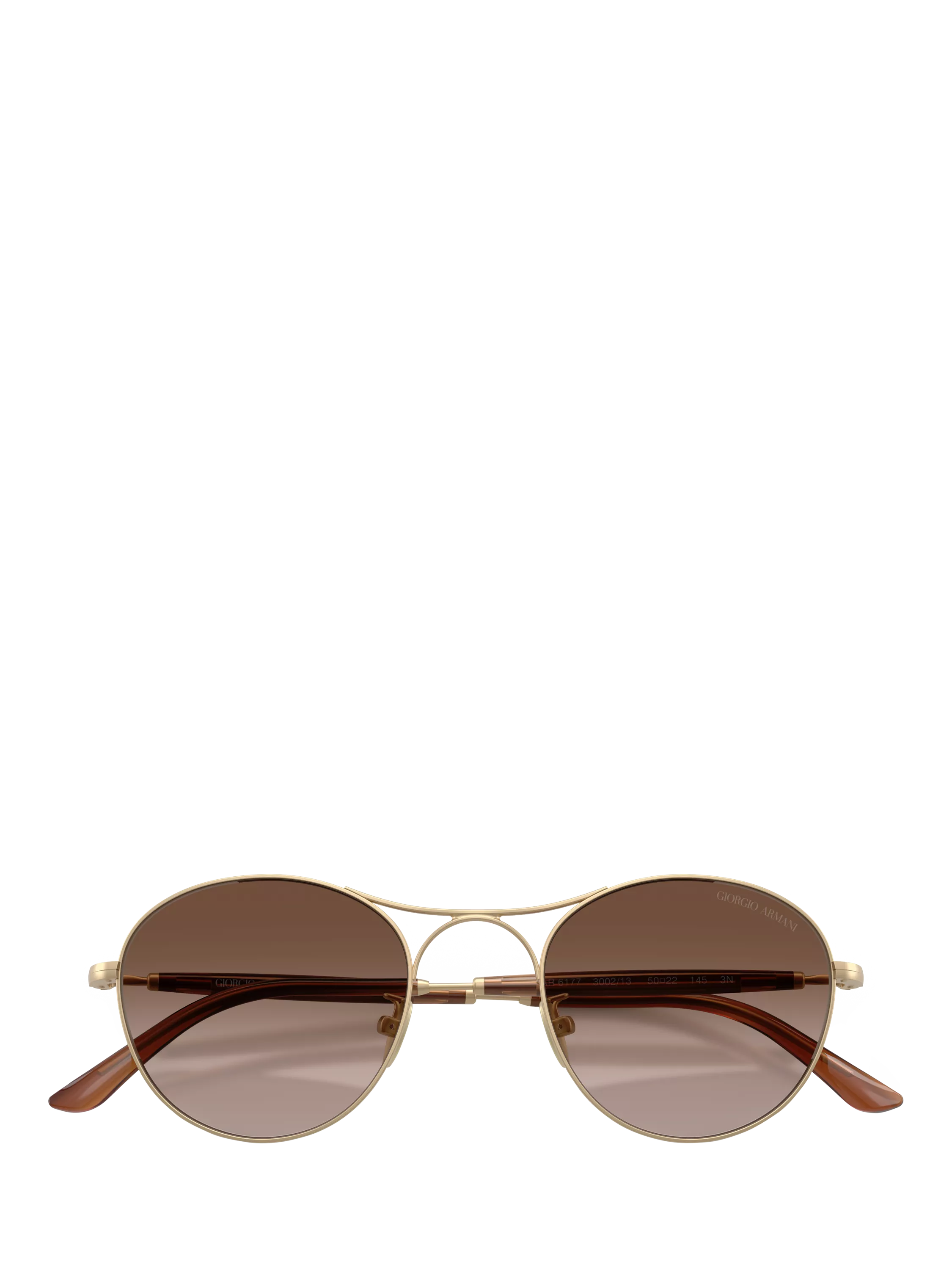 Armani Exchange round sunglasses gold brown gradient 50mm, imported from the UK