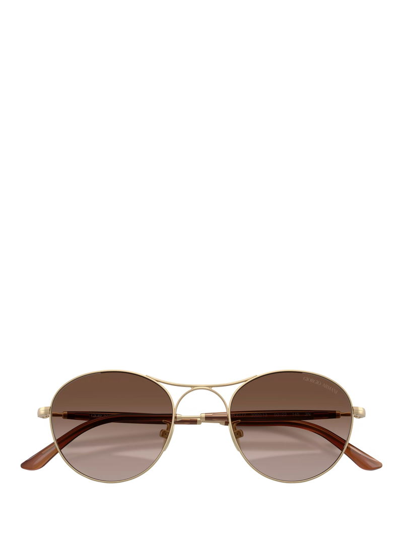 Armani Exchange round sunglasses gold brown gradient 50mm, imported from the UK