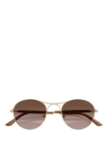 Armani Exchange round sunglasses gold brown gradient 50mm, imported from the UK