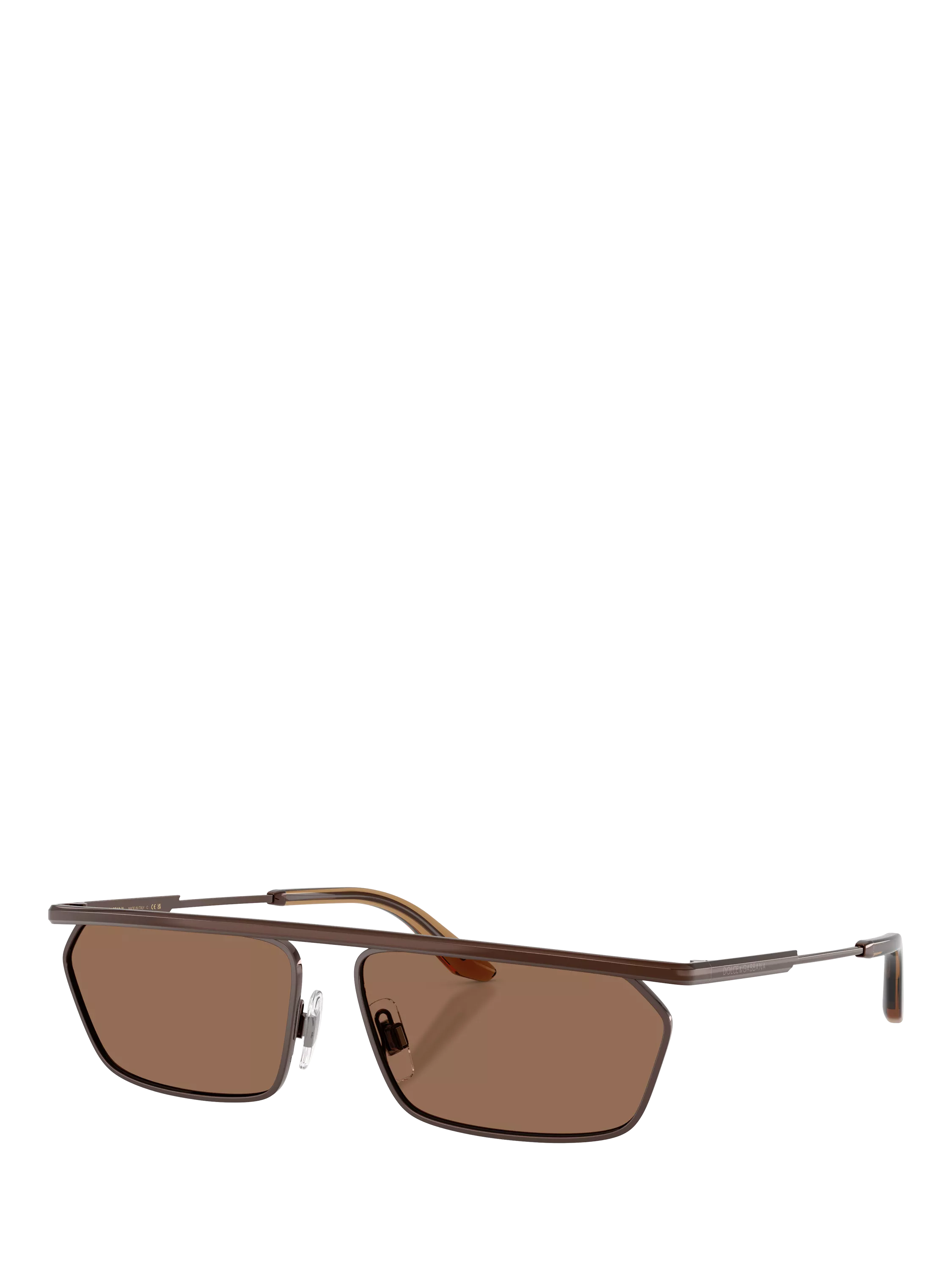 Dolce & Gabbana rectangular sunglasses matte brown metal frame - British product