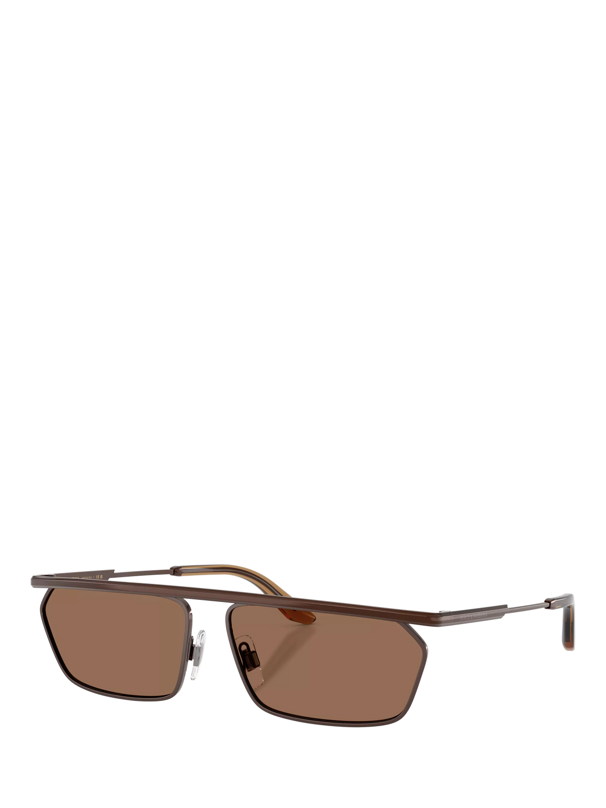 Dolce & Gabbana rectangular sunglasses matte brown metal frame - British product