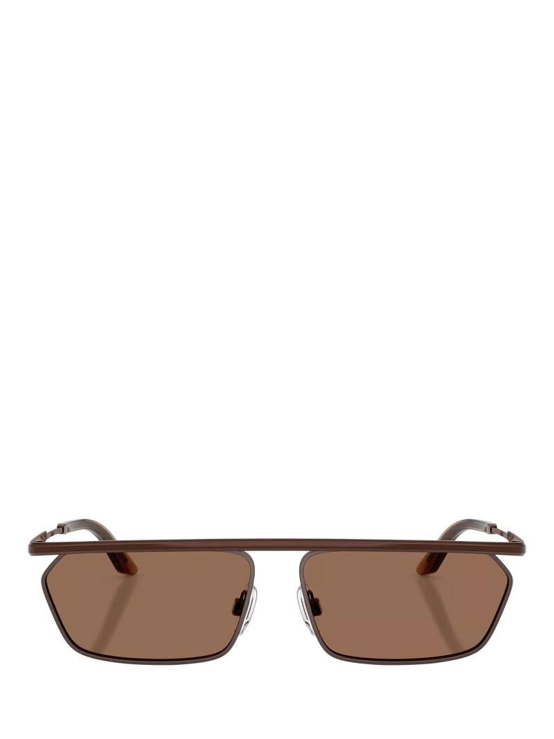 Dolce & Gabbana rectangular sunglasses matte brown metal frame - British product