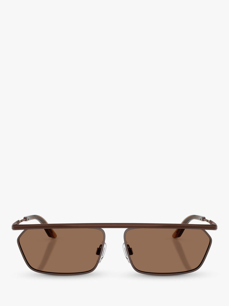 Dolce & Gabbana rectangular sunglasses matte brown metal frame - British product