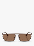 Dolce & Gabbana rectangular sunglasses matte brown metal frame - British product
