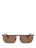 Dolce & Gabbana rectangular sunglasses matte brown metal frame - British product
