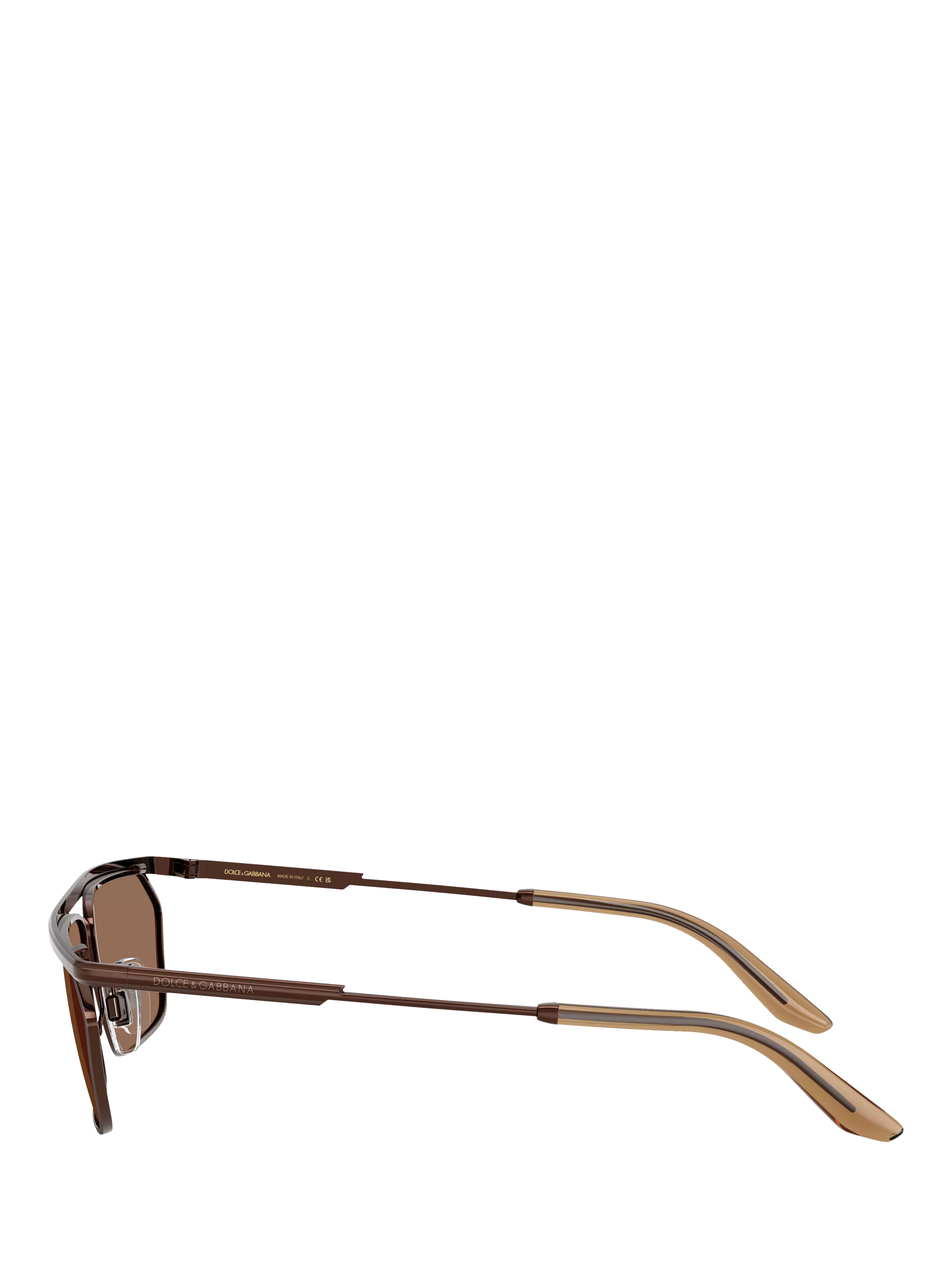 Dolce & Gabbana rectangular sunglasses matte brown metal frame - British product