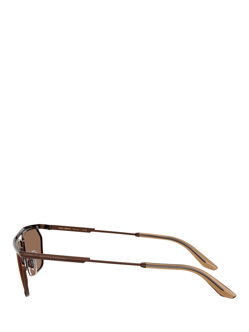 Dolce & Gabbana rectangular sunglasses matte brown metal frame - British product