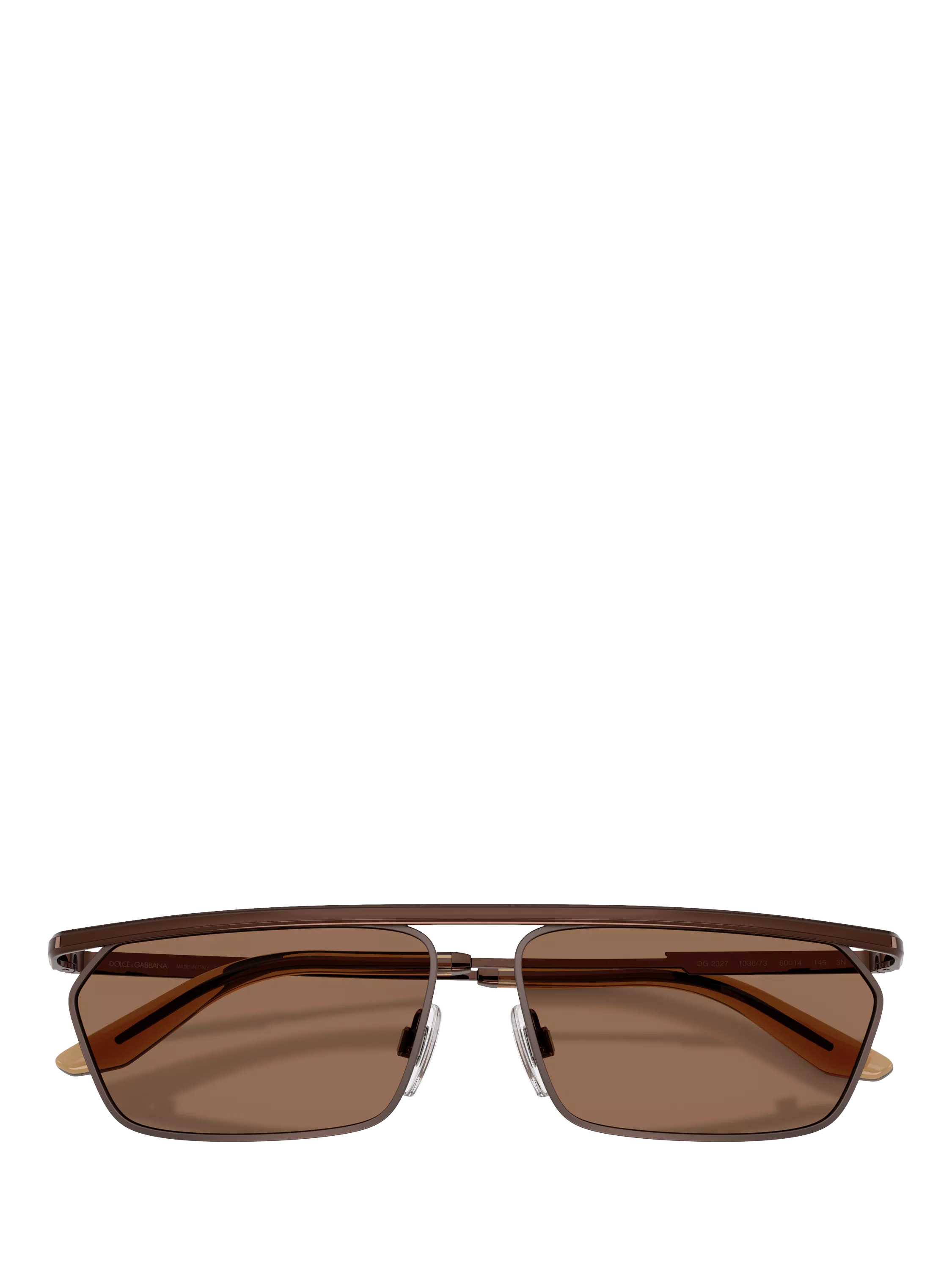Dolce & Gabbana rectangular sunglasses matte brown metal frame - British product